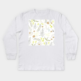 Seaweed Pattern Kids Long Sleeve T-Shirt